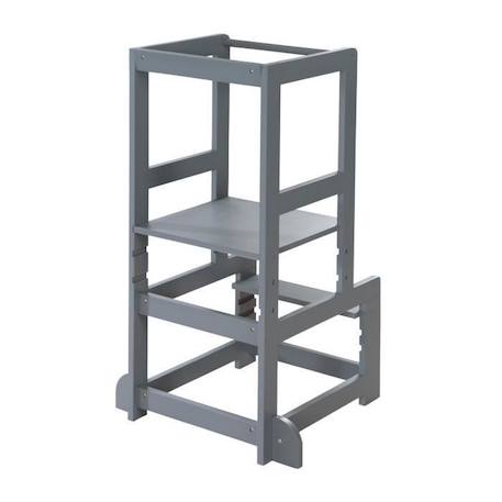 ROBA Tour d'Apprentissage - Escabeau Sûr pour Enfants - Idéal comme Aide de Cuisine - Supporte jusqu'à 80 kg - Anthracite GRIS 1 - vertbaudet enfant 