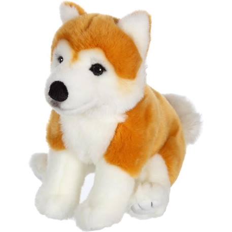 Peluche Chien Shiba - GIPSY TOYS - Assis, 25 cm BLANC 1 - vertbaudet enfant 