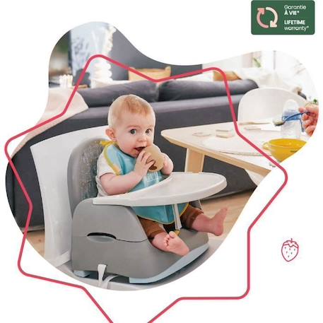 Rehausseur Nomade BADABULLE - Modèle : ours - Pliage Compact - Universel - De 6 à 36 mois GRIS 2 - vertbaudet enfant 