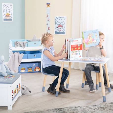 ROBA Pat Patrouille Ensemble Table + 2 Chaises Enfants - Motif Chien Chase Ruben & Marcus - Pieds en Bois Naturel - Blanc - Gris GRIS 6 - vertbaudet enfant 