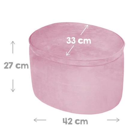 Pouf Coffre Enfant ROBA Lil Sofa - Velours Doux - Rose ROSE 3 - vertbaudet enfant 