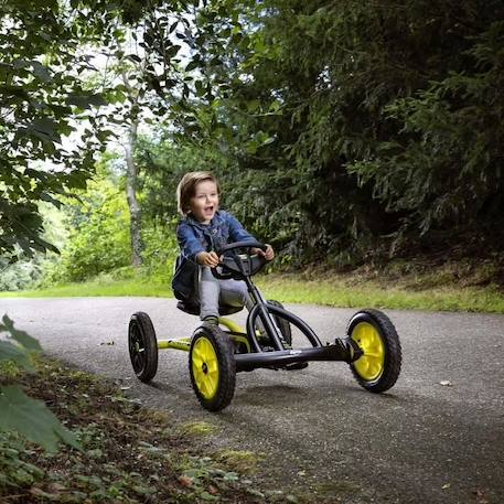Kart à pédales BERG Buddy Cross - Jaune - Pour enfants de 3 à 8 ans - Siège réglable - Système BFR - Pneus à air JAUNE 2 - vertbaudet enfant 
