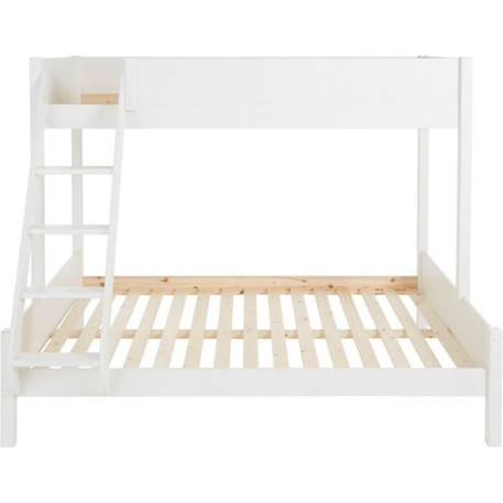 Lit superposé en pin blanc 90-140x200 Leopold BLANC 4 - vertbaudet enfant 