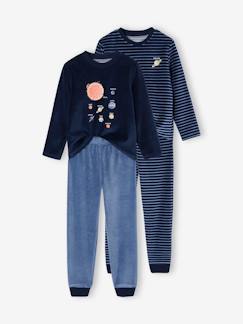 -Lot de 2 pyjamas "Espace" en velours garçon