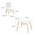 ROBA Ensemble de Sièges - Chaises et Table en Bois Blanc + Filet de Rangement - 3 Pièces - Pieds en Bois Massif BLANC 3 - vertbaudet enfant 