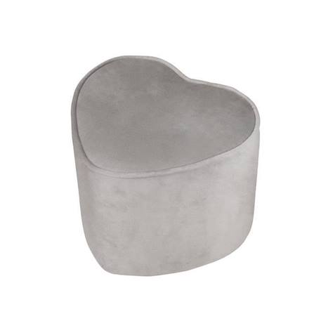 ROBA Pouf Enfant 'Lil Sofa' Confortable en Velours - Forme Coeur - Gris GRIS 1 - vertbaudet enfant 