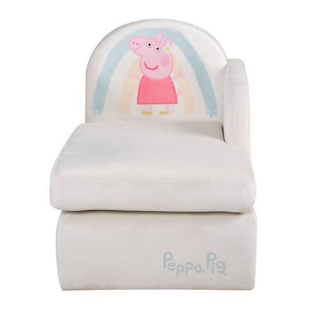 ROBA Canapé Bébé en Velours Peppa Pig - Assise Confortable avec Accoudoir Latéral et Dossier - Beige / Motif Truie BEIGE 5 - vertbaudet enfant 