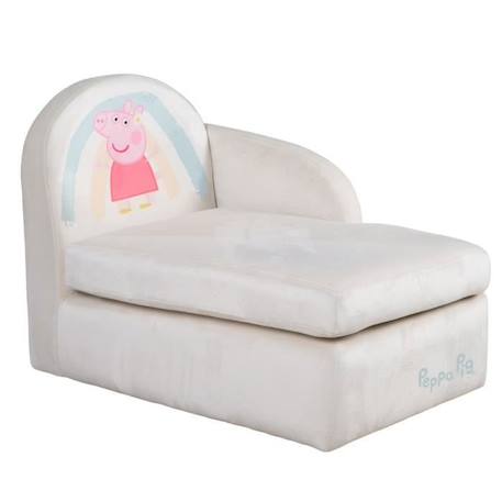 ROBA Canapé Bébé en Velours Peppa Pig - Assise Confortable avec Accoudoir Latéral et Dossier - Beige / Motif Truie BEIGE 1 - vertbaudet enfant 