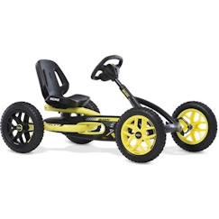 Jouet-Kart à pédales BERG Buddy Cross - Jaune - Pour enfants de 3 à 8 ans - Siège réglable - Système BFR - Pneus à air