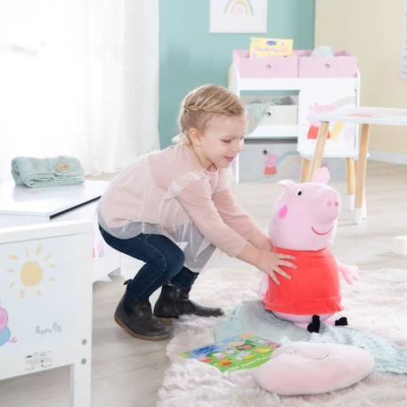 ROBA Peppa Pig Étagère de Rangement pour Jouets - 5 Boîtes en Tissu - Motif de la Truie et Cochon - Bois Laqué Rose - Blanc ROSE 4 - vertbaudet enfant 