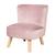 ROBA Fauteuil Enfant en Velours Lil Sofa - Style Scandinave - Pieds en Bois Massif - Rose ROSE 1 - vertbaudet enfant 