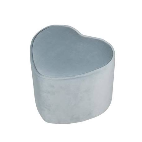 ROBA Pouf Enfant 'Lil Sofa' Confortable en Velours - Forme Coeur - Bleu clair BLEU 1 - vertbaudet enfant 