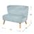 ROBA Canapé Enfant en Velours Lil Sofa - Style Scandinave - Pieds en Bois Massif - Bleu clair BLEU 3 - vertbaudet enfant 