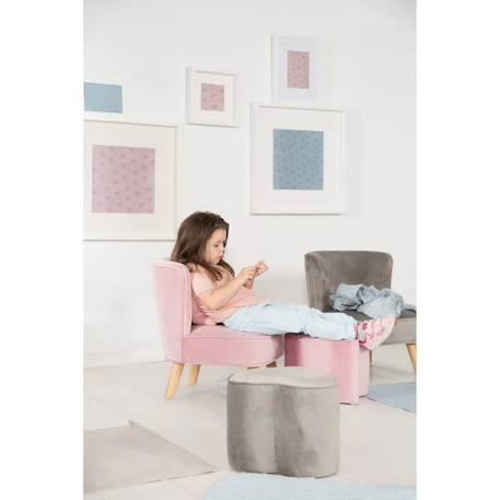 ROBA Canapé Enfant en Velours Lil Sofa - Style Scandinave - Pieds en Bois Massif - Rose ROSE 2 - vertbaudet enfant 