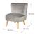 ROBA Fauteuil Enfant en Velours Lil Sofa - Style Scandinave - Pieds en Bois Massif - Gris GRIS 3 - vertbaudet enfant 