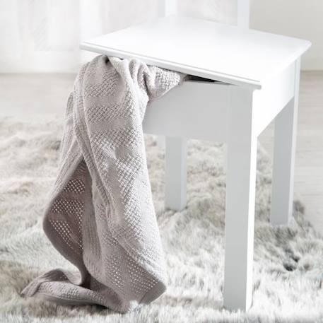 Coiffeuse Enfant ROBA avec 3 Miroirs et Tabouret - Blanc - Bois Massif - Meuble de Chambre BLANC 3 - vertbaudet enfant 