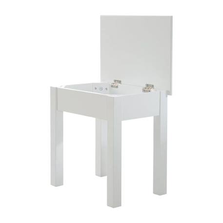 Coiffeuse Enfant ROBA avec 3 Miroirs et Tabouret - Blanc - Bois Massif - Meuble de Chambre BLANC 5 - vertbaudet enfant 