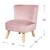 ROBA Fauteuil Enfant en Velours Lil Sofa - Style Scandinave - Pieds en Bois Massif - Rose ROSE 3 - vertbaudet enfant 