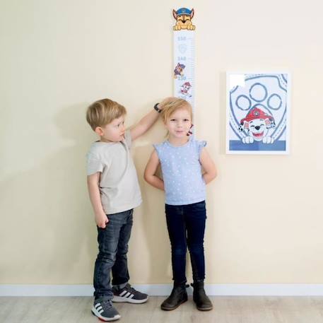 ROBA Pat Patrouille Toise en Bois - Échelle de 70 à 150 cm pour Enfant - Décoration de la Chambre Bébé - Motif Chiens - Bleu / Blanc BLEU 4 - vertbaudet enfant 