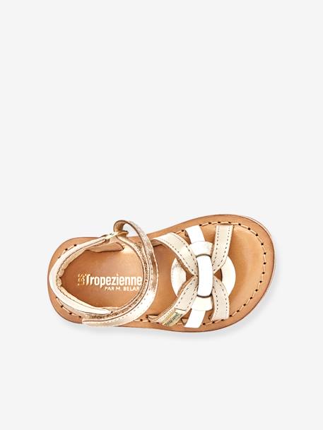 Sandales cuir bébé Badari LES TROPEZIENNES® PAR M. BELARBI beige doré+beige imprimé 3 - vertbaudet enfant 