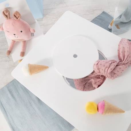 ROBA Ensemble de Sièges - Chaises et Table en Bois Blanc + Filet de Rangement - 3 Pièces - Pieds en Bois Massif BLANC 4 - vertbaudet enfant 