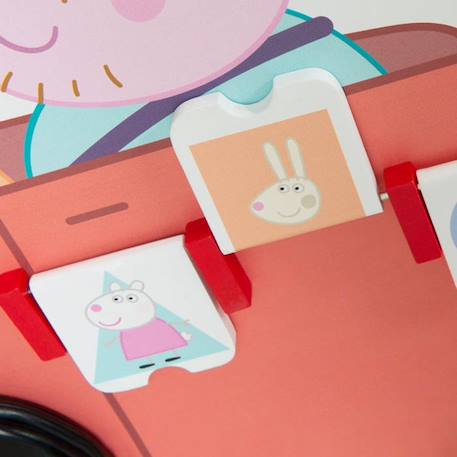 Trotteur Bébé Peppa Pig - Bus et Chariot Enfant - Horloge Boulier et Éléments à Tourner - Bois Rose - Blanc ROSE 6 - vertbaudet enfant 