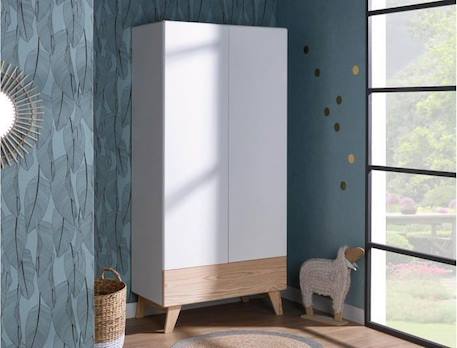 Armoire enfant Equilibre - Blanc / pin BLANC 1 - vertbaudet enfant 