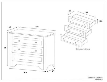 Commode enfant Occitane - Blanc BLANC 3 - vertbaudet enfant 