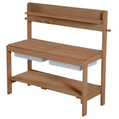 Table Sable et Eau pour Enfants - ROBA - Outdoor+ Fun - Bois Teck Résistant aux Intempéries  - vertbaudet enfant