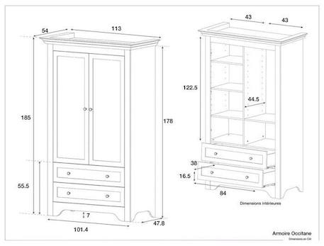 Armoire Occitane 2 portes - Blanc BLANC 4 - vertbaudet enfant 