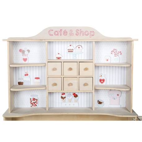 Jouet d'imitation - ROBA - Marchande en bois Café & Shop avec caisse - Multicolore - Mixte - A partir de 3 ans BEIGE 2 - vertbaudet enfant 