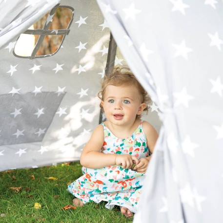 ROBA Tente de Jeu Little Stars - Tippi Tente Exterieur / Intérieur pour Enfants - Imprimé Étoiles - Gris GRIS 5 - vertbaudet enfant 