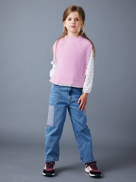 Pull fantaisie sans manche fille mauve 6 - vertbaudet enfant 