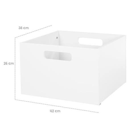 ROBA Casier de Rangement en Bois pour Chambre d'Enfant - Bac pour Jouets et Déco avec Poignées - Blanc BLANC 4 - vertbaudet enfant 