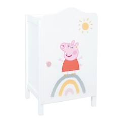 Jouet-Poupons et poupées-Poupées mannequins et accessoires-Armoire pour vêtements de poupée Peppa Pig ROBA - Blanc/Rose - H 52 x L 31 x P 25 cm