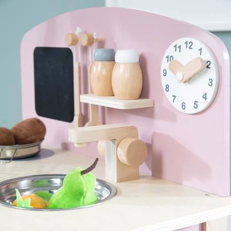 ROBA Cuisine de Jeu avec Accssoires - Rose / Bois Naturel - Plaque de Cuisson, Four, Évier, Accessoires ROSE 4 - vertbaudet enfant 