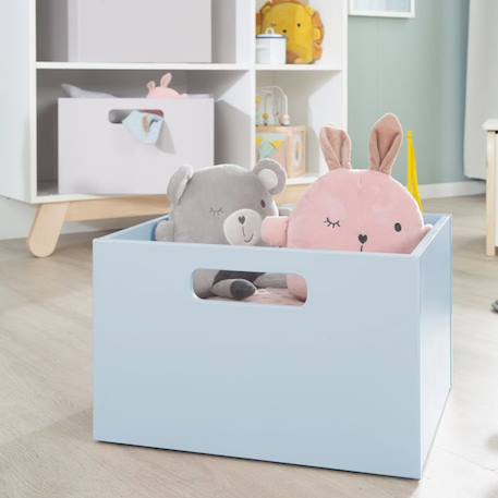 ROBA Casier de Rangement en Bois pour Chambre d'Enfant - Bac pour Jouets et Déco avec Poignées - Bleu Mer BLEU 5 - vertbaudet enfant 