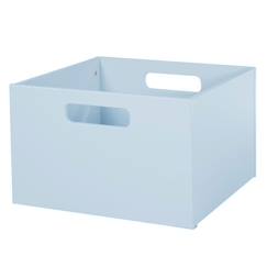 Chambre et rangement-Rangement-Rangement livres-ROBA Casier de Rangement en Bois pour Chambre d'Enfant - Bac pour Jouets et Déco avec Poignées - Bleu Mer