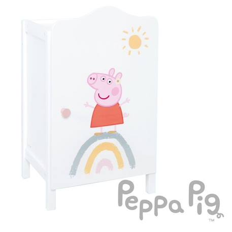 Armoire pour vêtements de poupée Peppa Pig ROBA - Blanc/Rose - H 52 x L 31 x P 25 cm BLANC 5 - vertbaudet enfant 