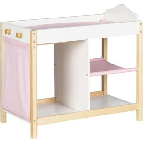 ROBA Table à langer pour Poupée 2 en 1 Scarlett + Matelas - Lit Combiné de Poupée avec Rangement - Blanc / Naturel BLANC 1 - vertbaudet enfant 