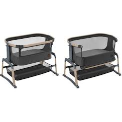 Puériculture-Lit de voyage et accessoires sommeil-MAXI COSI Iora Air Berceau Cododo, avec mode balancelle, De la naissance à 6 mois (jusqu'à 9kg) , Beyond Graphite