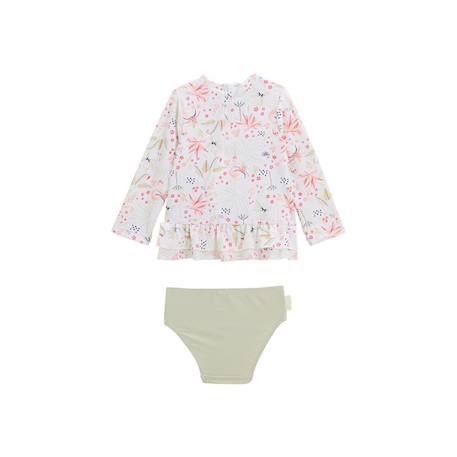 Maillot de bain bébé 2 pièces t-shirt de protection UV & culotte Paradise ROSE 4 - vertbaudet enfant 