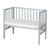 ROBA Berceau Cododo Réglable 2en1 'safe asleep®' 90 x 45 cm + Matelas + Barrière en Maille - Bois Laqué Taupe GRIS 1 - vertbaudet enfant 