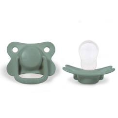 Filibabba - Lot de 2 sucettes anatomique en silicone 6 mois et + - Vert Eucalyptus  - vertbaudet enfant