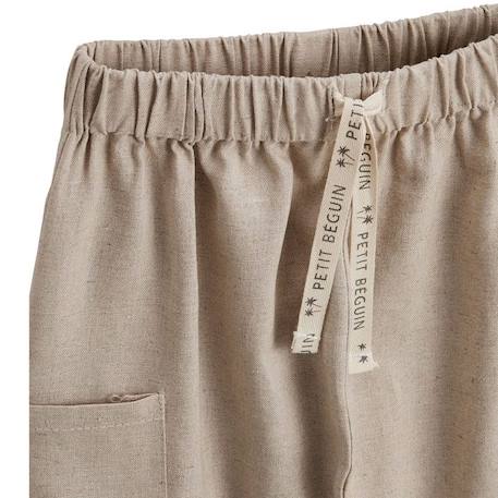 Pantalon en lin mélangé Moka BEIGE 3 - vertbaudet enfant 