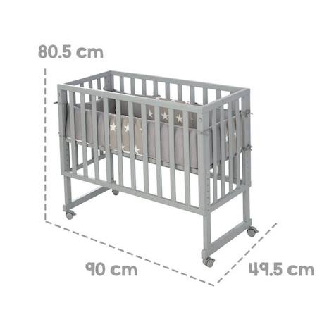 Berceau Cododo ROBA 'safe asleep®' 2 en 1 + Matelas + Barrière et Tour de lit 'Little Stars' - Gris GRIS 5 - vertbaudet enfant 