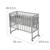 Berceau Cododo ROBA 'safe asleep®' 2 en 1 + Matelas + Barrière et Tour de lit 'Little Stars' - Gris GRIS 5 - vertbaudet enfant 