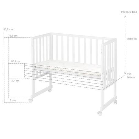 Berceau Cododo ROBA Style 3 en 1 avec barrière + matelas et tour de lit - Blanc BLANC 6 - vertbaudet enfant 