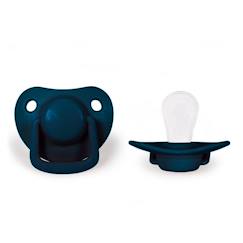 Filibabba - Lot de 2 sucettes anatomique en silicone - 0-6m - Bleu foncé  - vertbaudet enfant