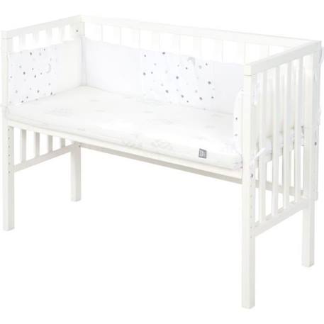 ROBA Berceau Cododo en Bois 'safe asleep®' 2 en 1 + Matelas Ventilé - Tour de lit et Barrière - Blanc BLANC 1 - vertbaudet enfant 